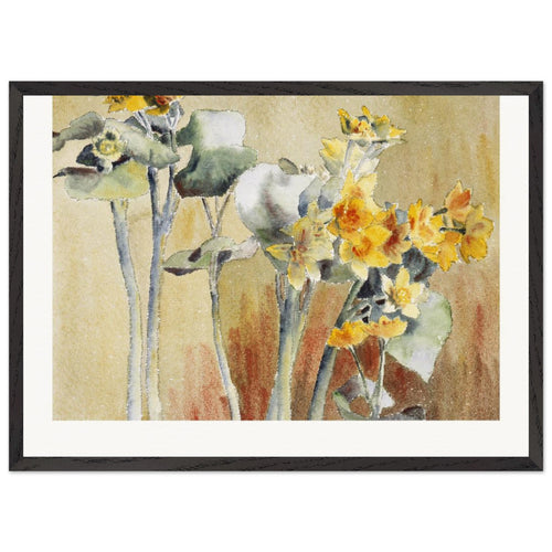 Orange Flower without Margin (1915) by Hannah Borger Overbeck. Archival Print on Museum Quality Matte Paper. Premium Wood Framed Wall Art. Original Aspect Ratio