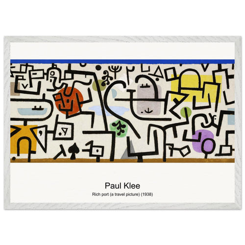 Rich port (a travel picture) (1938) by Paul Klee. Archival Print on Museum Quality Matte Paper. Premium Wood Framed Wall Art. Original Aspect Ratio