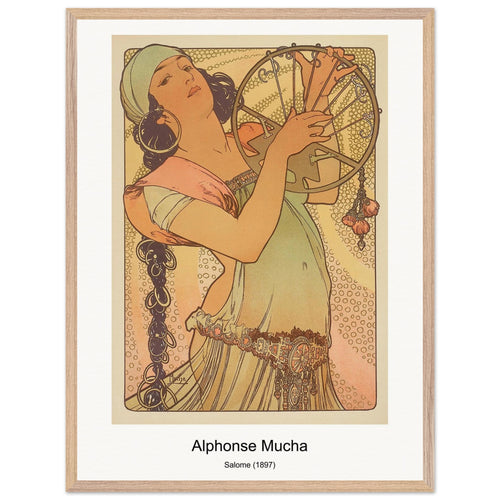 Salome (1897) by Alphonse Mucha. Archival Print on Museum Quality Matte Paper. Premium Wood Framed Wall Art. Optimised Aspect Ratio.