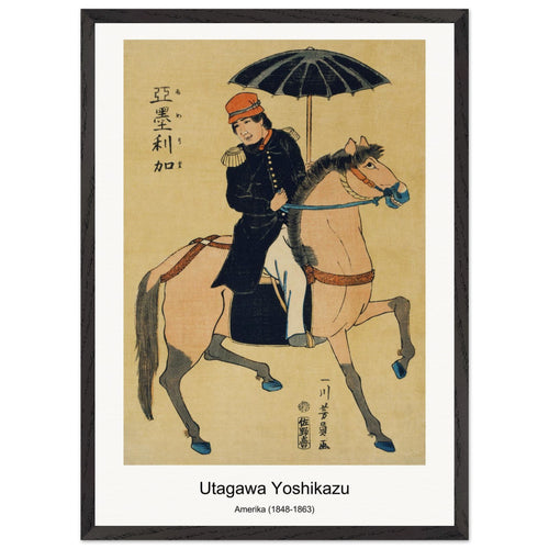 Amerika (1848-1863) by Utagawa Yoshikazu. Archival Print on Museum Quality Matte Paper. Premium Wood Framed Wall Art. Optimised Aspect Ratio.
