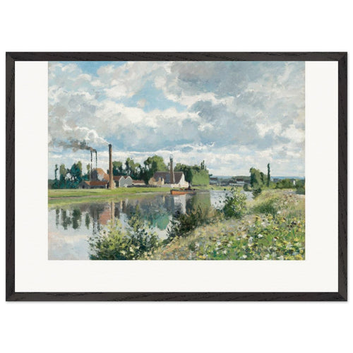 The River Oise near Pontoise (1873) by Camille Pissarro. Archival Print on Museum Quality Matte Paper. Premium Wood Framed Wall Art. Original Aspect Ratio