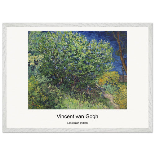 Lilac Bush (1889) by Vincent van Gogh. Archival Print on Museum Quality Matte Paper. Premium Wood Framed Wall Art. Original Aspect Ratio