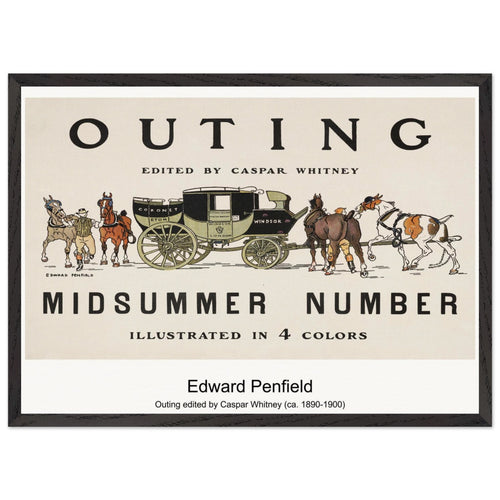 Outing edited by Caspar Whitney (ca. 1890-1900) by Edward Penfield. Archival Print on Museum Quality Matte Paper. Premium Wood Framed Wall Art. Optimised Aspect Ratio.