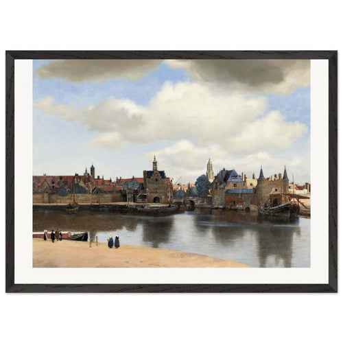 View of Delft (ca. 1660-1661) by Johannes Vermeer. Archival Print on Museum Quality Matte Paper. Premium Wood Framed Wall Art. Original Aspect Ratio