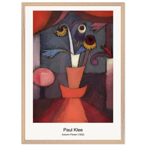 Autumn Flower (1922) by Paul Klee. Archival Print on Museum Quality Matte Paper. Premium Wood Framed Wall Art. Optimised Aspect Ratio.
