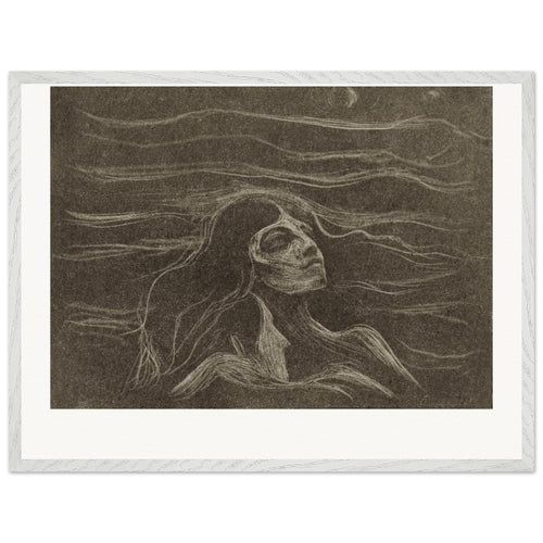 On the Waves of Love (1896) by Edvard Munch. Archival Print on Museum Quality Matte Paper. Premium Wood Framed Wall Art. Original Aspect Ratio