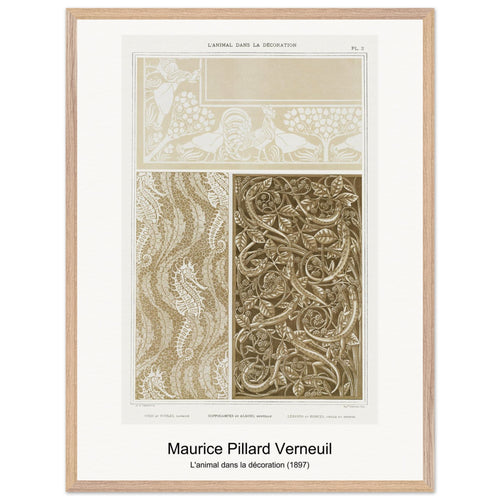 L'animal dans la décoration (1897) by Maurice Pillard Verneuil. Archival Print on Museum Quality Matte Paper. Premium Wood Framed Wall Art. Original Aspect Ratio
