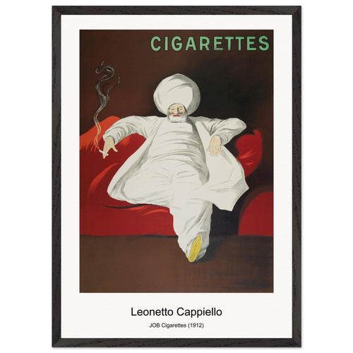 JOB Cigarettes (1912) by Leonetto Cappiello. Archival Print on Museum Quality Matte Paper. Premium Wood Framed Wall Art. Original Aspect Ratio