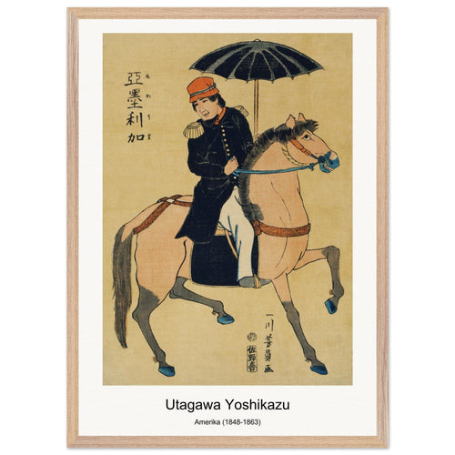 Amerika (1848-1863) by Utagawa Yoshikazu. Archival Print on Museum Quality Matte Paper. Premium Wood Framed Wall Art. Optimised Aspect Ratio.