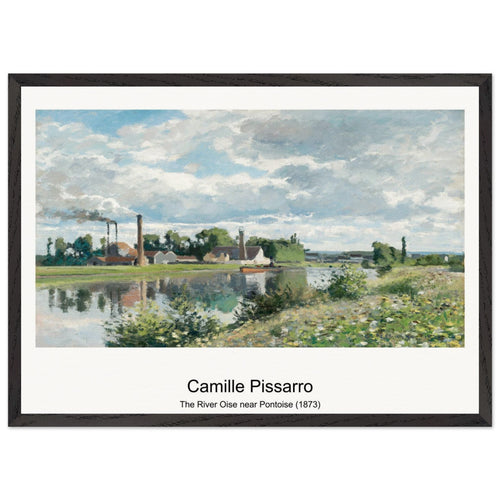 The River Oise near Pontoise (1873) by Camille Pissarro. Archival Print on Museum Quality Matte Paper. Premium Wood Framed Wall Art. Optimised Aspect Ratio.