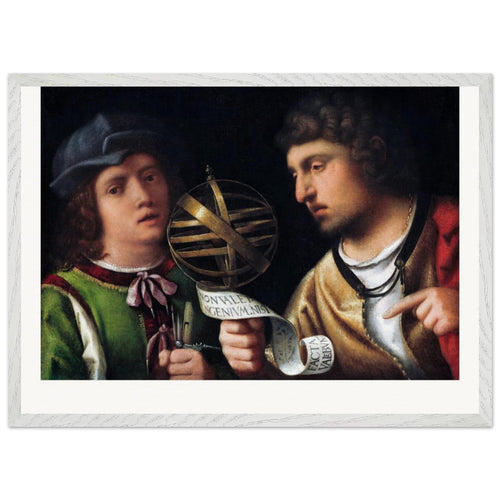 Giovanni Borgherini and His Tutor (1516) by Lorenzo Lotto. Archival Print on Museum Quality Matte Paper. Premium Wood Framed Wall Art. Original Aspect Ratio