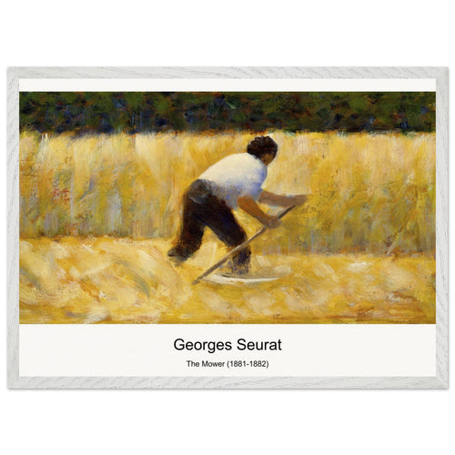 The Mower (1881-1882) by Georges Seurat. Archival Print on Museum Quality Matte Paper. Premium Wood Framed Wall Art. Optimised Aspect Ratio.