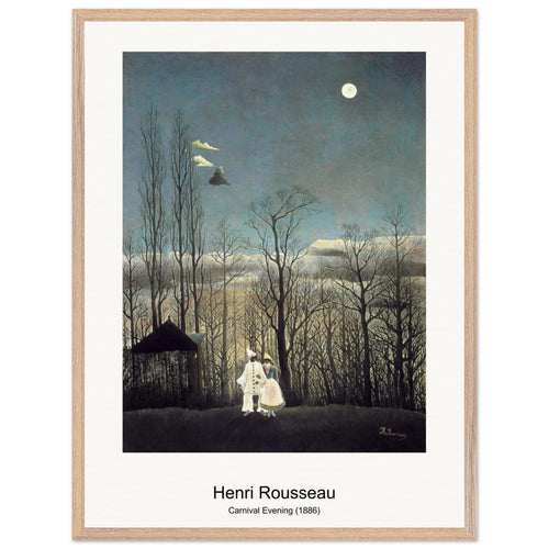 Carnival Evening (1886) by Henri Rousseau. Archival Print on Museum Quality Matte Paper. Premium Wood Framed Wall Art. Original Aspect Ratio
