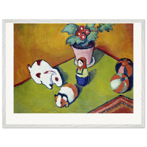 Little Walter's Toys (1912) by August Macke. Archival Print on Museum Quality Matte Paper. Premium Wood Framed Wall Art. Original Aspect Ratio
