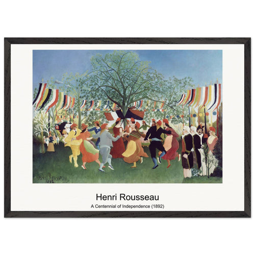 A Centennial of Independence (1892) by Henri Rousseau. Archival Print on Museum Quality Matte Paper. Premium Wood Framed Wall Art. Original Aspect Ratio