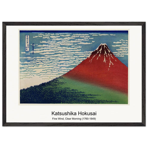 Fine Wind, Clear Morning (1760-1849) by Katsushika Hokusai. Archival Print on Museum Quality Matte Paper. Premium Wood Framed Wall Art. Original Aspect Ratio