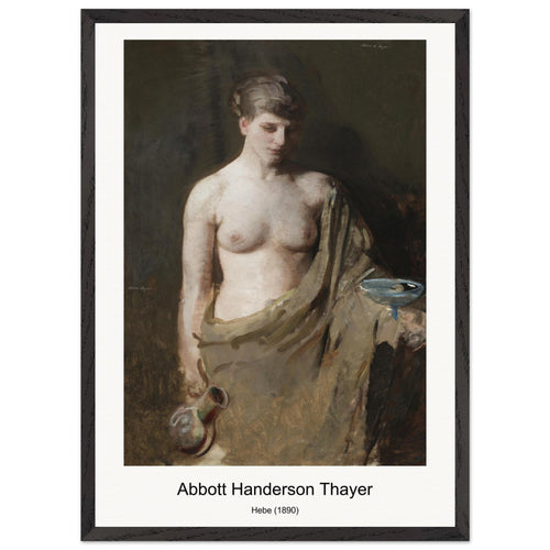 Hebe (1890) by Abbott Handerson Thayer. Archival Print on Museum Quality Matte Paper. Premium Wood Framed Wall Art. Optimised Aspect Ratio.