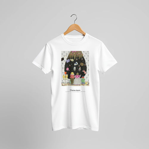 L'Arbre Merveilleux - Costumes d'enfants pour Nöel (1914) by Charles Martin. Custom Print on a 100% Airlume Combed and Ring-Spun Cotton Unisex Crewneck T-shirt Original Aspect Ratio