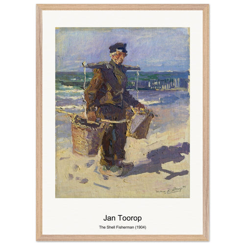 The Shell Fisherman (1904) by Jan Toorop. Archival Print on Museum Quality Matte Paper. Premium Wood Framed Wall Art. Original Aspect Ratio