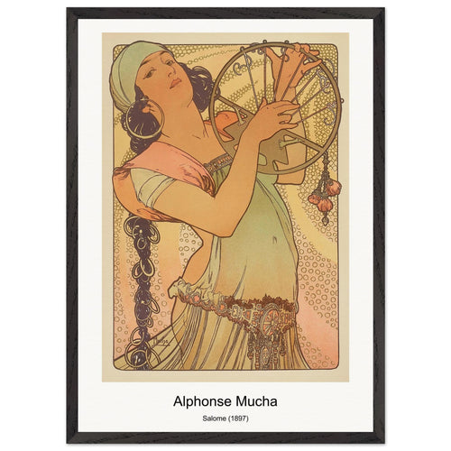 Salome (1897) by Alphonse Mucha. Archival Print on Museum Quality Matte Paper. Premium Wood Framed Wall Art. Original Aspect Ratio
