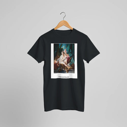 The Toilette of Venus (1751) by François Boucher. Custom Print on a 100% Airlume Combed and Ring-Spun Cotton Unisex Crewneck T-shirt Optimised Aspect Ratio.
