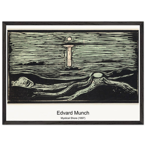 Mystical Shore (1897) by Edvard Munch. Archival Print on Museum Quality Matte Paper. Premium Wood Framed Wall Art. Optimised Aspect Ratio.