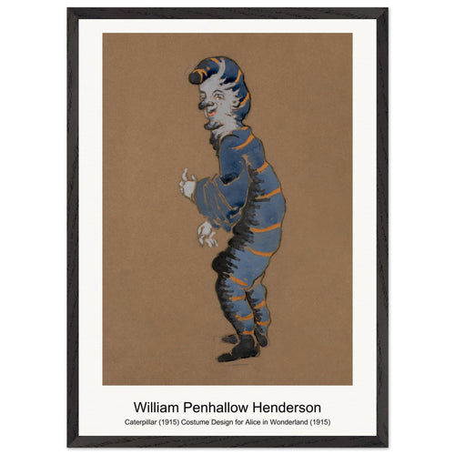 Caterpillar (1915) Costume Design for Alice in Wonderland (1915) by William Penhallow Henderson. Archival Print on Museum Quality Matte Paper. Premium Wood Framed Wall Art. Optimised Aspect Ratio.