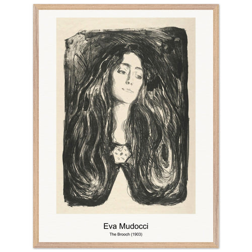 The Brooch (1903) by Eva Mudocci. Archival Print on Museum Quality Matte Paper. Premium Wood Framed Wall Art. Optimised Aspect Ratio.