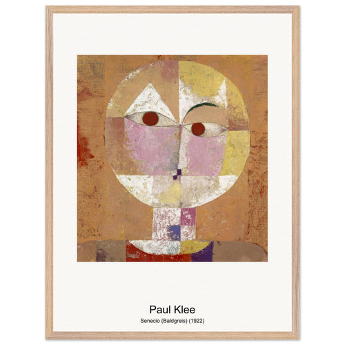 Senecio (Baldgreis) (1922) by Paul Klee. Archival Print on Museum Quality Matte Paper. Premium Wood Framed Wall Art. Original Aspect Ratio