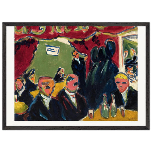 Tavern (1909) by Ernst Ludwig Kirchner. Archival Print on Museum Quality Matte Paper. Premium Wood Framed Wall Art. Original Aspect Ratio