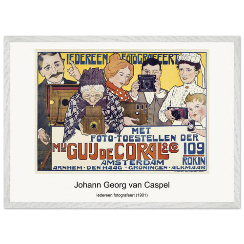 Iedereen fotografeert (1901) by Johann Georg van Caspel. Archival Print on Museum Quality Matte Paper. Premium Wood Framed Wall Art. Original Aspect Ratio