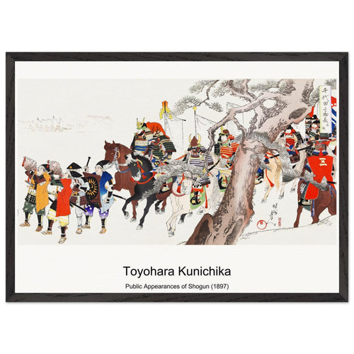 Public Appearances of Shogun (1897) by Toyohara Kunichika. Archival Print on Museum Quality Matte Paper. Premium Wood Framed Wall Art. Original Aspect Ratio
