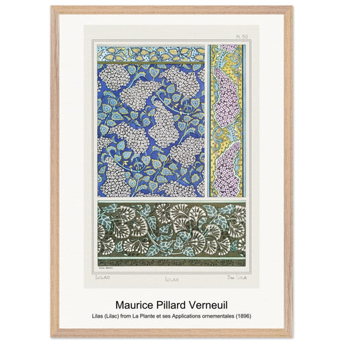 Lilas (Lilac) from La Plante et ses Applications ornementales (1896) by Maurice Pillard Verneuil. Archival Print on Museum Quality Matte Paper. Premium Wood Framed Wall Art. Original Aspect Ratio
