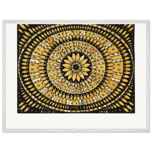 Rosette from stylized flowers and leaves (1918) by Julie de Graag. Archival Print on Museum Quality Matte Paper. Premium Wood Framed Wall Art. Original Aspect Ratio