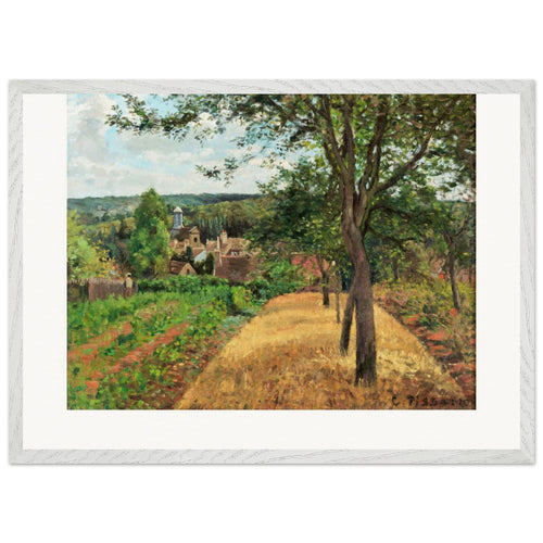 Orchards at Louveciennes (1872) by Camille Pissarro. Archival Print on Museum Quality Matte Paper. Premium Wood Framed Wall Art. Original Aspect Ratio