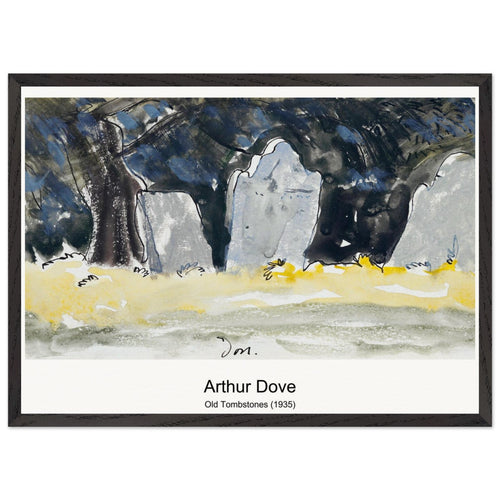 Old Tombstones (1935) by Arthur Dove. Archival Print on Museum Quality Matte Paper. Premium Wood Framed Wall Art. Optimised Aspect Ratio.