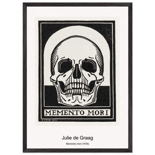 Memento mori (1916) by Julie de Graag. Archival Print on Museum Quality Matte Paper. Premium Wood Framed Wall Art. Original Aspect Ratio
