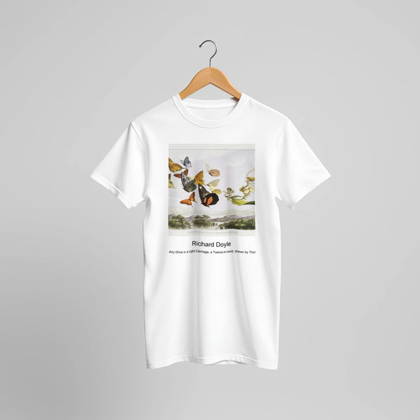 A Beethoven Enthusiast (Ein Beethovenschwärmer) (1911) by Moriz Jung. Custom Print on a 100% Airlume Combed and Ring-Spun Cotton Unisex Crewneck T-shirt Original Aspect Ratio