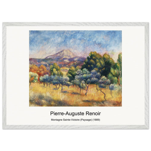Montagne Sainte-Victoire (Paysage) (1889) by Pierre-Auguste Renoir. Archival Print on Museum Quality Matte Paper. Premium Wood Framed Wall Art. Original Aspect Ratio