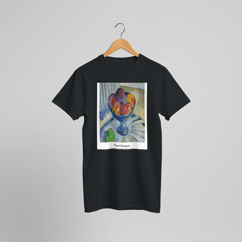Chestnut Trees at Jas de Bouffan (1885-1886) by Paul Cézanne. Custom Print on a 100% Airlume Combed and Ring-Spun Cotton Unisex Crewneck T-shirt Optimised Aspect Ratio.