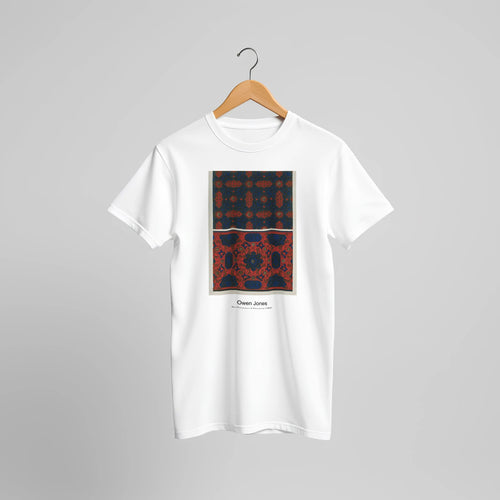 The Grammar of Ornament (1856) by Owen Jones. Custom Print on a 100% Airlume Combed and Ring-Spun Cotton Unisex Crewneck T-shirt Original Aspect Ratio