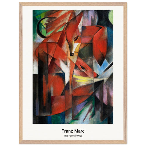 The Foxes (1913) by Franz Marc. Archival Print on Museum Quality Matte Paper. Premium Wood Framed Wall Art. Optimised Aspect Ratio.