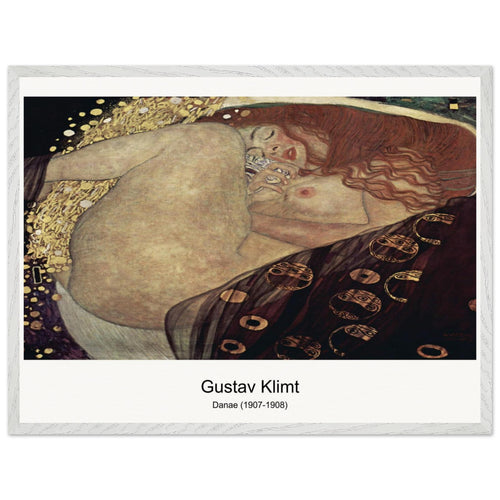 Danae (1907-1908) by Gustav Klimt. Archival Print on Museum Quality Matte Paper. Premium Wood Framed Wall Art. Optimised Aspect Ratio.