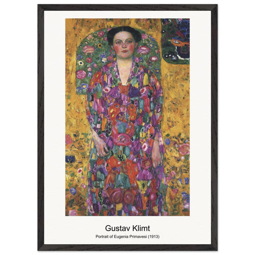 Portrait of Eugenia Primavesi (1913) by Gustav Klimt. Archival Print on Museum Quality Matte Paper. Premium Wood Framed Wall Art. Original Aspect Ratio