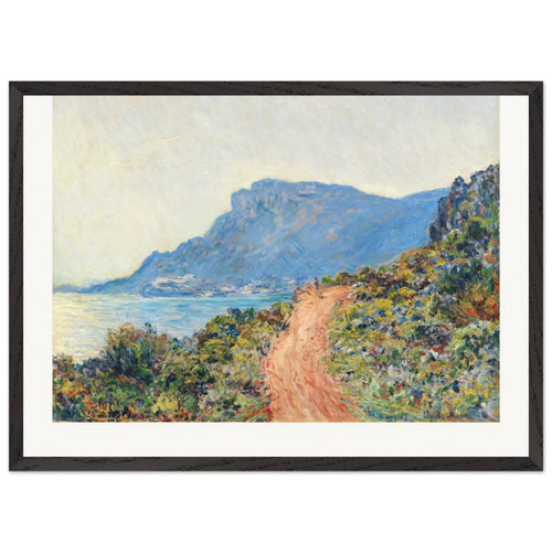 The Corniche near Monaco (1884) by Claude Monet. Archival Print on Museum Quality Matte Paper. Premium Wood Framed Wall Art. Original Aspect Ratio