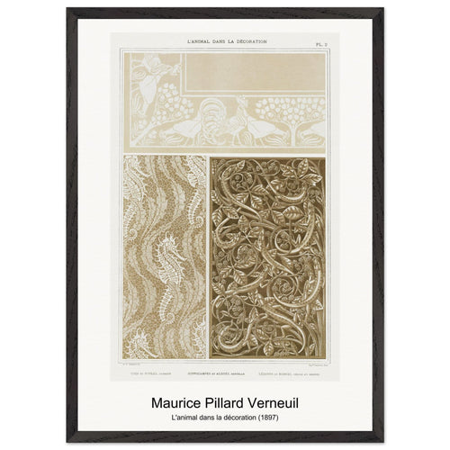L'animal dans la décoration (1897) by Maurice Pillard Verneuil. Archival Print on Museum Quality Matte Paper. Premium Wood Framed Wall Art. Original Aspect Ratio
