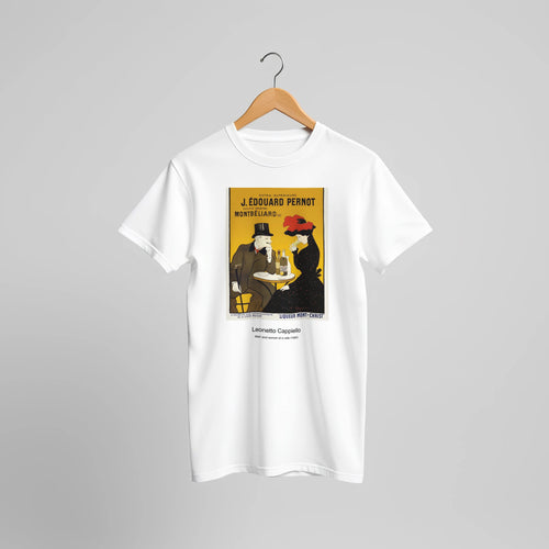 The Fraisette (1909) by Leonetto Cappiello. Custom Print on a 100% Airlume Combed and Ring-Spun Cotton Unisex Crewneck T-shirt Original Aspect Ratio
