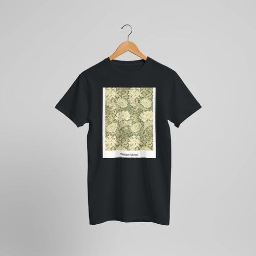 Apple pattern (1877) by William Morris. Custom Print on a 100% Airlume Combed and Ring-Spun Cotton Unisex Crewneck T-shirt Optimised Aspect Ratio.