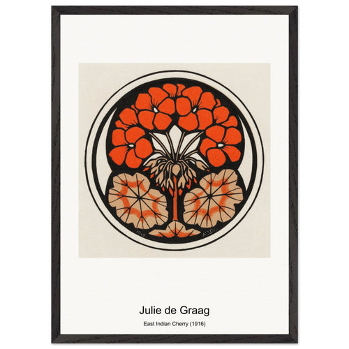 East Indian Cherry (1916) by Julie de Graag. Archival Print on Museum Quality Matte Paper. Premium Wood Framed Wall Art. Original Aspect Ratio