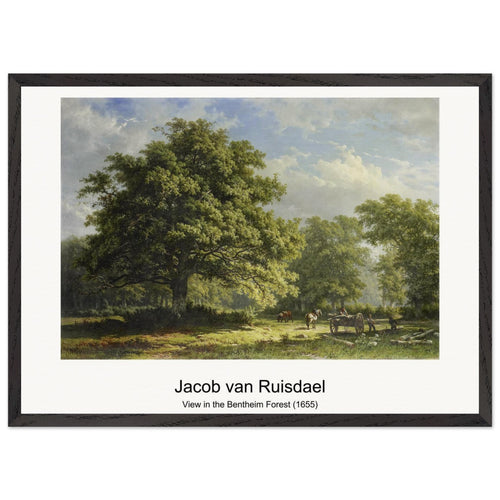 View in the Bentheim Forest (1655) by Jacob van Ruisdael. Archival Print on Museum Quality Matte Paper. Premium Wood Framed Wall Art. Original Aspect Ratio